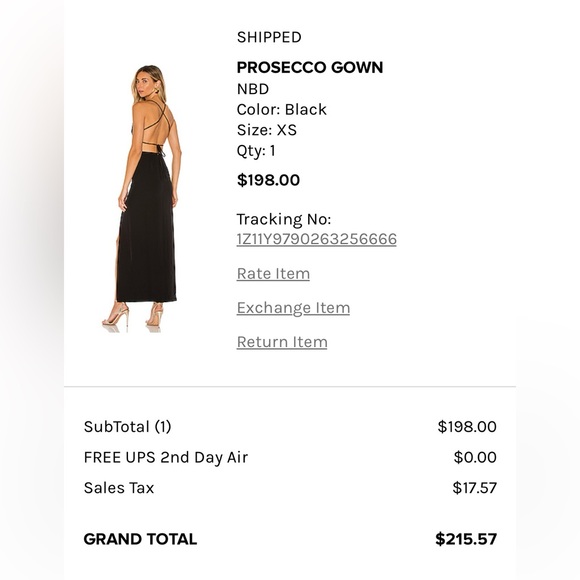 NWOT REVOLVE NBD Prosecco Gown XS - Picture 4 of 4